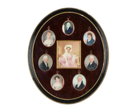 Y GEORGE ENGLEHEART (BRITISH 1750-1829)PORTRAIT OF A GENTLEMAN IN A YELLOW COATOil on ivory3.5 x 3cm (1¼ x 1 in.) Together wi