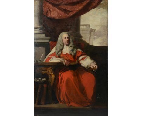 STUDIO OF SIR JOSHUA REYNOLDS (BRITISH 1723 - 1792)PORTRAIT OF CHARLES PRATT, 1ST EARL CAMDEN (1713-1794)Oil on canvas231 x 1