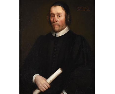 ENGLISH SCHOOL (17TH CENTURY)PORTRAIT OF A GENTLEMAN AGED 68Oil on canvasInscribed and dated Aetatis sua 68/Ano.Domi 1660 (up