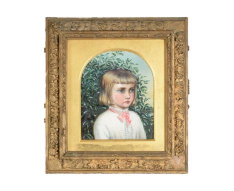 JOHN ANSTER FITZGERALD (BRITISH 1832-1906)PORTRAIT OF A GIRL, POSSIBLY THE ARTIST'S DAUGHTERWatercolour and bodycolourSigned 