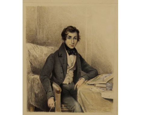 19th Century English School - Watercolour - Portrait of a gentleman artist, framed and glazed   Condition: 