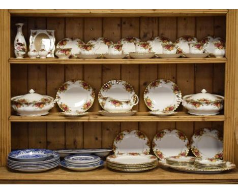 Royal Albert Old Country Roses dinner and tea service, together with various Spode Italian pattern and other blue and white t