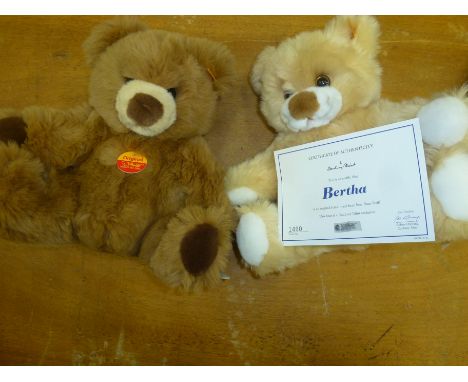 STEIFF BERTHA BEAR AND STEIFF BROWN BEAR