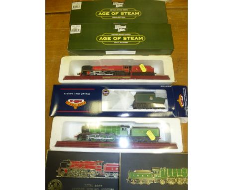 2 LILLIPUT AGE OF STEAM BOXED MODELS, BACHMAN BOXED NORTH EASTERN TRAIN AND TENDER, 2 MODEL TRAINS AND 2 TRAIN PLAQUES