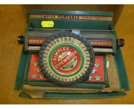 BOXED SIMPLEX TYPEWRITER