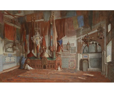 Jean Raymond Hippolyte Lazerges (French, 1817-1887)The Tomb of Sidi Abderrahmane Al-Thaalibi signed and inscribed 'Hipt Lazer
