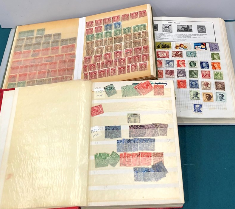 Large collection of 15 vintage stamp albums with stamps