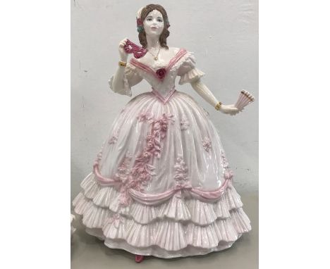 2 Royal Worcester lady figures, "The Last Waltz" no 3,312 and "The Masquerade Begins" no 2,419 both figures look to be in goo