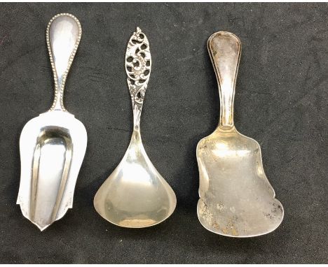 3 Dutch silver tea caddy spoons all with silver hallmarks 