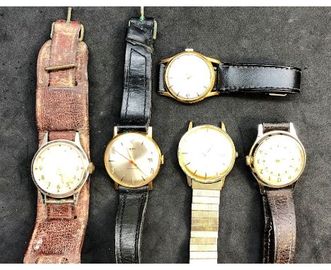 Selection of 5 vintage wristwatches includes Smiths Accurist , Venus, Smiths Empire and Ingersoll
