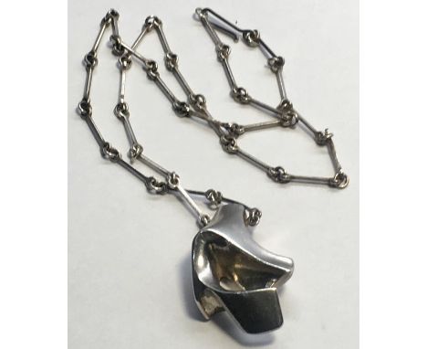 Vintage Lapponia 925 sterling silver pendant and chain 