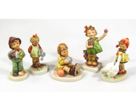 Various Goebel Hummel figures, to include At Play, 7cm high, and four others. (5)