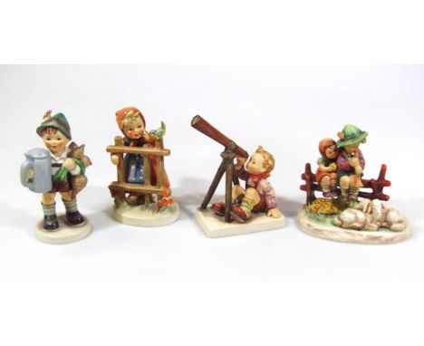 Various Goebel Hummel figures, to include boy with telescope, 14cm high, and three others. (4)