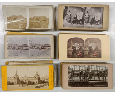 Assorted stereoscopic viewing cards (box)Images on.