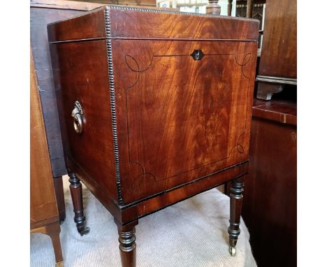 A Regency mahogany teapoy, 41 cm high