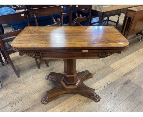 A rosewood folding card table, 90 cm wide an arm chair, and a sutherland table (3)