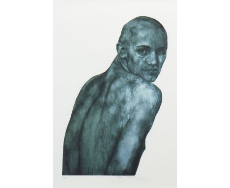 * GRAHAM FLACK, PORTRAIT limited edition print, signed and numbered 1/25 in pencil 48cm x 30cm Mounted, framed and under glas