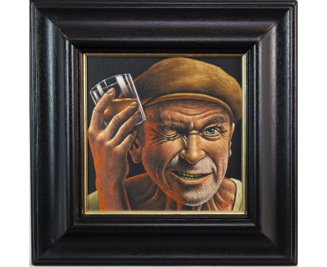 GRAHAM MCKEAN, ROAD TO RUIN oil on canvas, signed 30cm x 30cm Framed