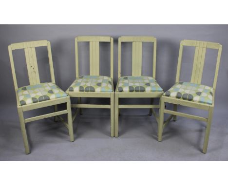 A Set of Four Painted Ercol Dining Chairs 