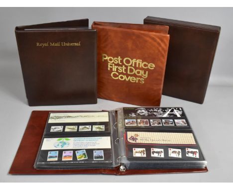Two Royal Mail and One Post Office First Day Cover Ring Binder Albums and Contents 