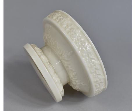 A Royal China Works Worcester Pedestal Bowl/Comport, Shape No. 71 G, Moulded Relief Decoration, 13.5cm Diameter 