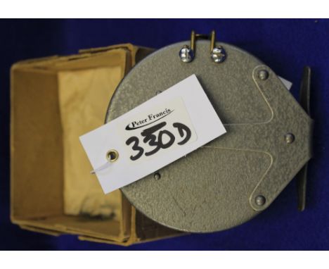 Vintage fishing reel, possibly by Richard Forshaw in box.