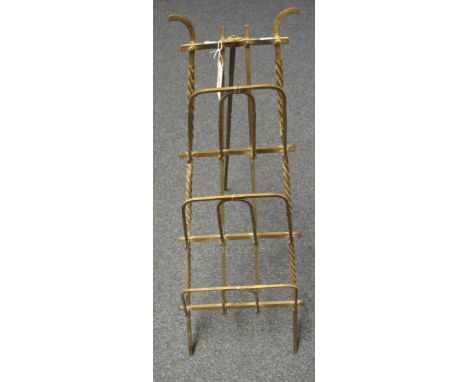 19th Century gilt brass easel type music stand. 