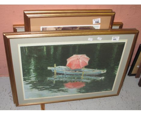Group of assorted furnishing prints to include portraits and Old Master studies.  Framed. (5)