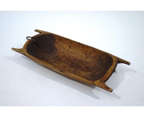 An old wooden bakers dough trough, 80cm wide