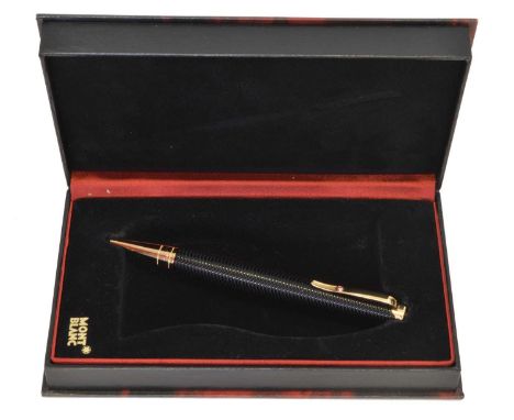 LOUIS VUITTON DOC BALLPOINT PEN IN STEEL AND BLACK RESIN STEEL