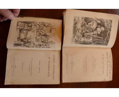 CARROLL Lewis, Alice's Adventures in Wonderland , London 1867, eighth thousand; Through the Looking Glass, London 1872, 1st e