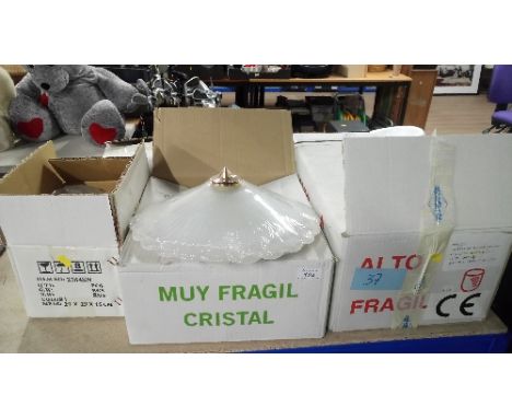 5 BOXES OF LIGHTING , EX STOCK ( GOOD CONDITION )
