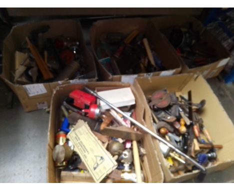 Five boxes of assorted tools 