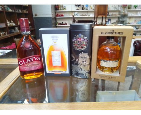 A group of assorted spirits to include a Glayva liquer &amp; The Glenrothes single malt scotch whisky etc. 
