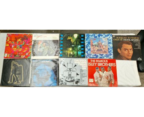 Various vinyl records, mostly rock and pop including Cream, The Rolling Stones &amp; Little Free Rock (Preston). 