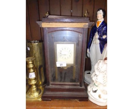 A Gustav Becker mantle clock - no key or pendulum and a large pottery urn (damaged handle) 