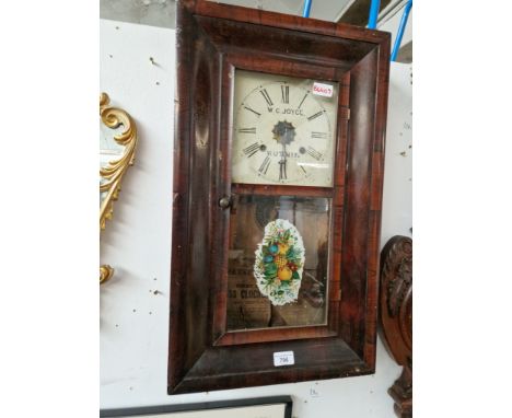 A 19th century wall clock by W C Joyce.