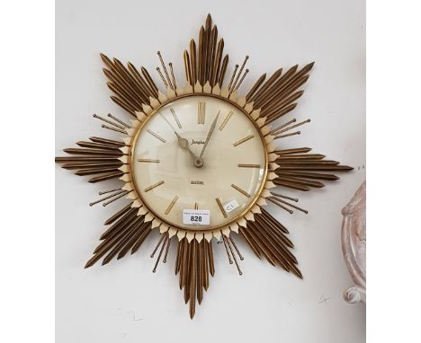A mid 20th century Junghans Electora starburst clock. 