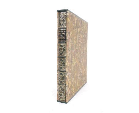 Beckett, Samuel. Poems 1930 to 1989. Illustrated by Louis le Brocquy. Calder Publications, London, 2002. Quarter morocco, mar