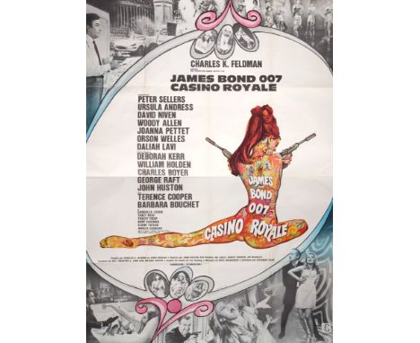James Bond Casino Royale Starring David Niven as "Sir James Bond". French release film poster. 60 by 46in. (152.4 by 116.8cm)