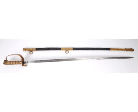 Early 20th century Royal Navy officer's sword. A Royal Naval officer's sword, retailed by Gieve, Matthew and Seagrove, Portsm