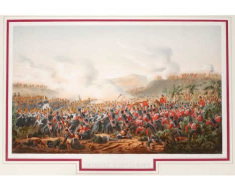 19th century, Col. Sir Augustus Frazer and the Battle of Inkermann. Two hand coloured prints, Sir Augustus S. Frazer - Knight