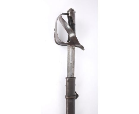 Late 19th century Italian heavy cavalry trooper's sword. A Model 1860 heavy cavalry trooper's sword the slightly curved, sing