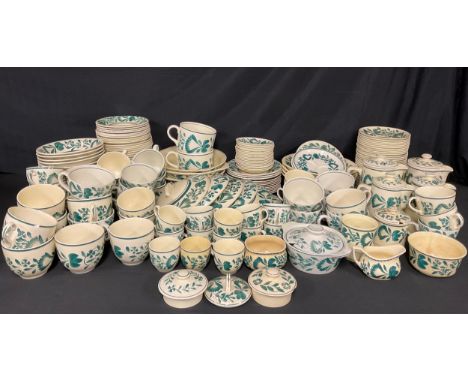 A large collection of T.G. Green Oakville pattern dinner and tea ware, including tureens, serving dishes, jugs, bowls, side p