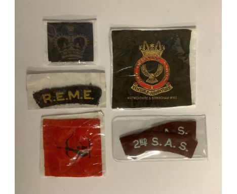 Badges - Military Interest - an RAF high rank cap badge; an RAF officer's cap badge; mess dress wings; pilots wings; brass ca