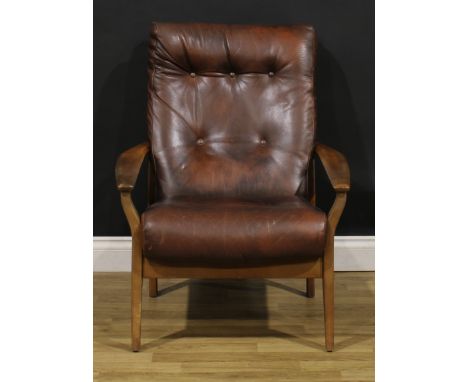 A retro mid-20th century lounge chair, by Cintique, 88cm high, 70.5cm wide, the seat 51cm wide and 52cm deepNB - This lot is 
