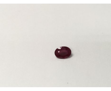 An oval ruby measuring 1.19ct.