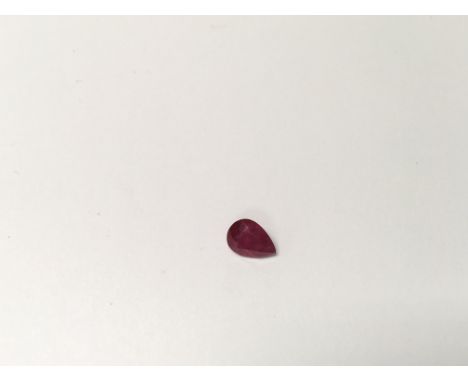 A 1.25ct pear shaped ruby.