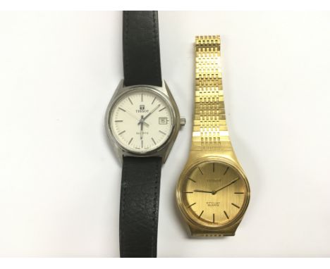 Two vintage Tissot watches.