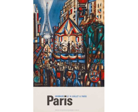 Marcel Gromaire (1892-1971) Paris lithographic poster ,1956, condition A; not backed, together with La Lorraine/ Metz: Vitrau